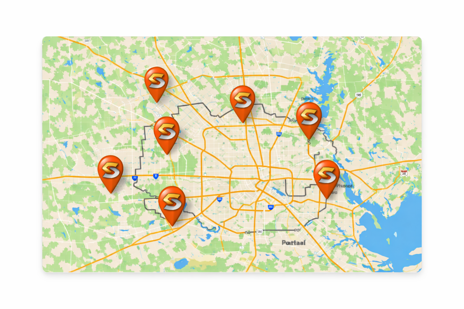 Sivora Concrete Pumping Houston Service Area Map
